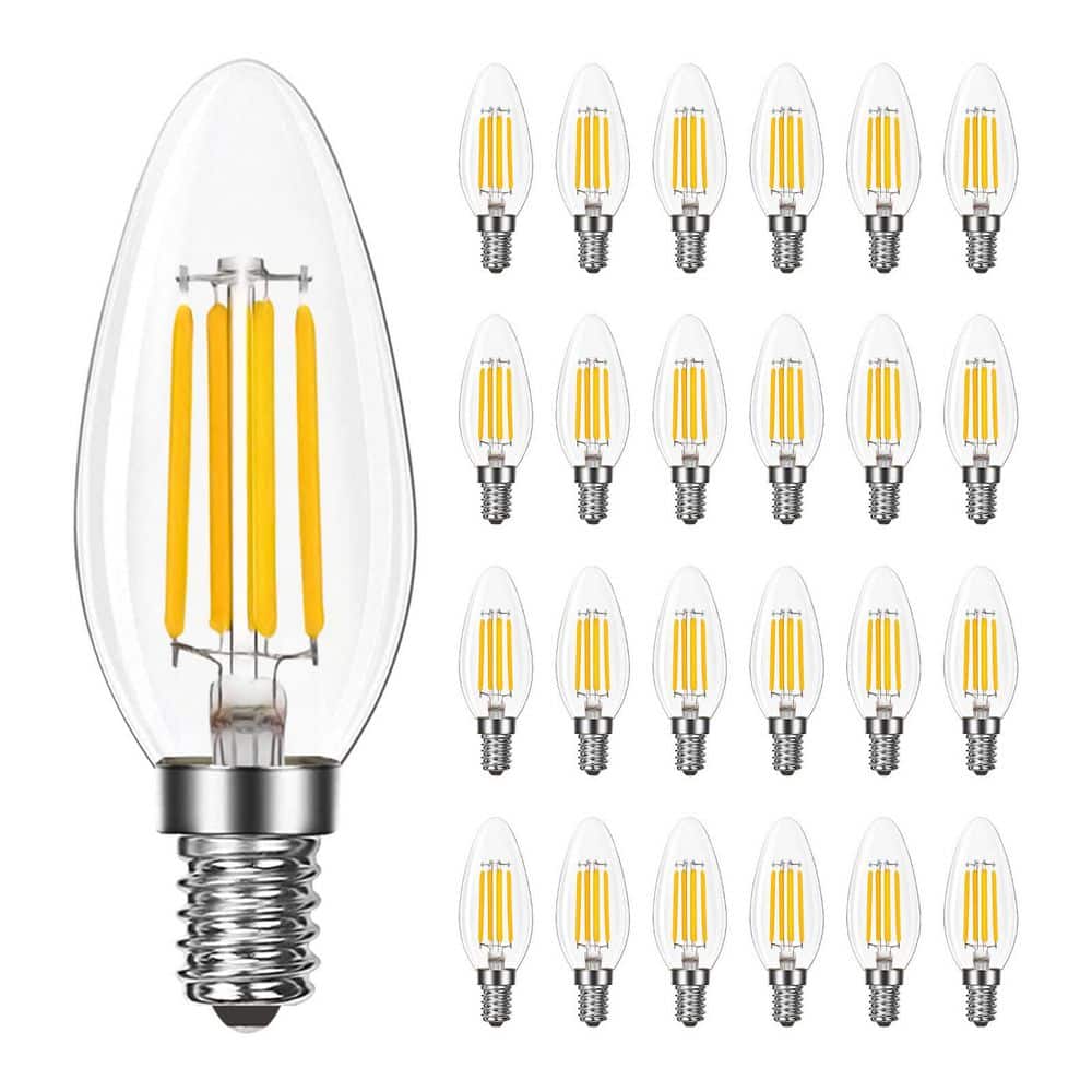 75W Equivalent LED Candelabra Bulb, 8W, 1000 Lumens, 3500K Natural White, Dimmable, Enclosed Fixture & Wet Rated 24 Pack price history on PriceWatchPro
