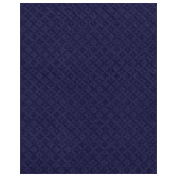 Brentwood Jasmine 12 ft. x 15 ft. Navy Geometric Area Rug