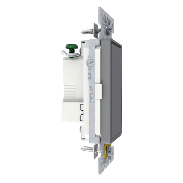 Square D X Series 15-Amp Single-Pole Momentary Rocker Switch Back