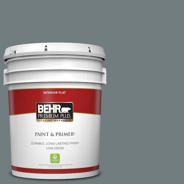 BEHR PREMIUM PLUS 5 gal. #720F-5 Hidden Peak Flat Low Odor Interior Paint & Primer