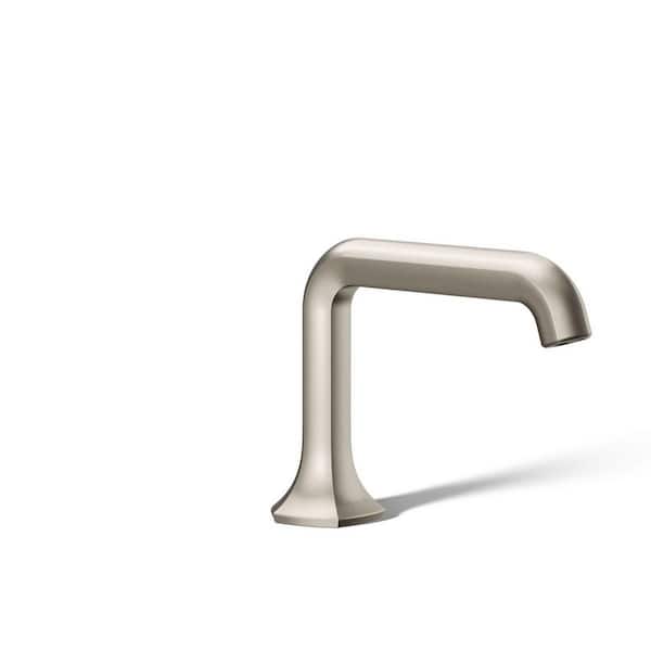 KOHLER Occasion Bathroom Sink Faucet Spout with Straight Design in Vibrant Brushed Nickel