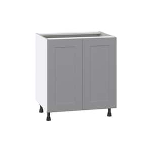 Bristol Painted Slate Gray Shaker Assembled Base Kitchen Cabinet with 3 Inner Drawers (30 in. W x 34.5 in. H x 24 in. D)