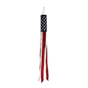 5 ft x 0.7 ft Weatherproof Heavy-Duty Fabric Polyester United State Patriotic Support USA Wind Socks