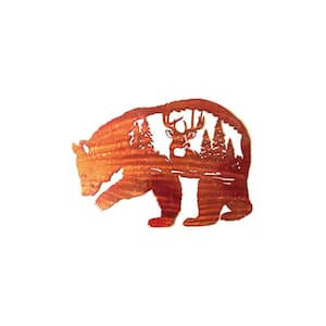 Rust Bear Metal Wall Art