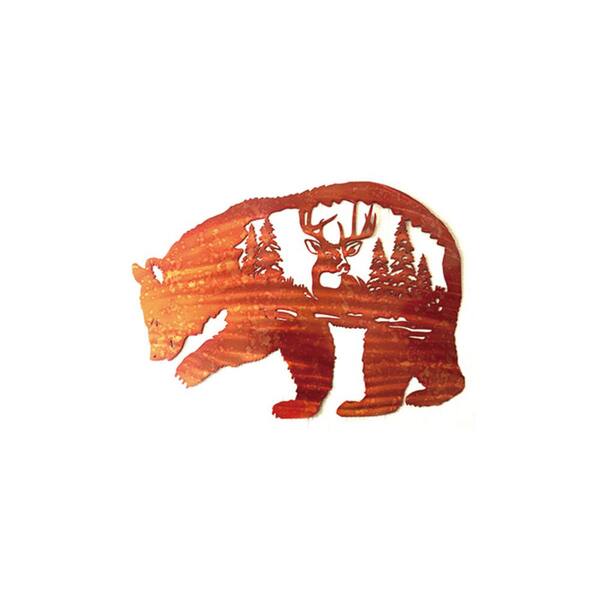 PETERSON ARTWARES Rust Bear Metal Wall Art PH1702 The Home Depot