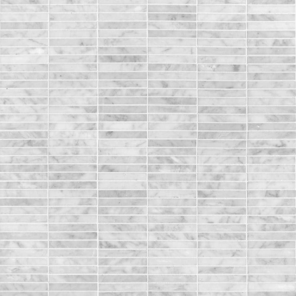 Carrara White Polished Marble Mosaic Tile for Wall and Floor