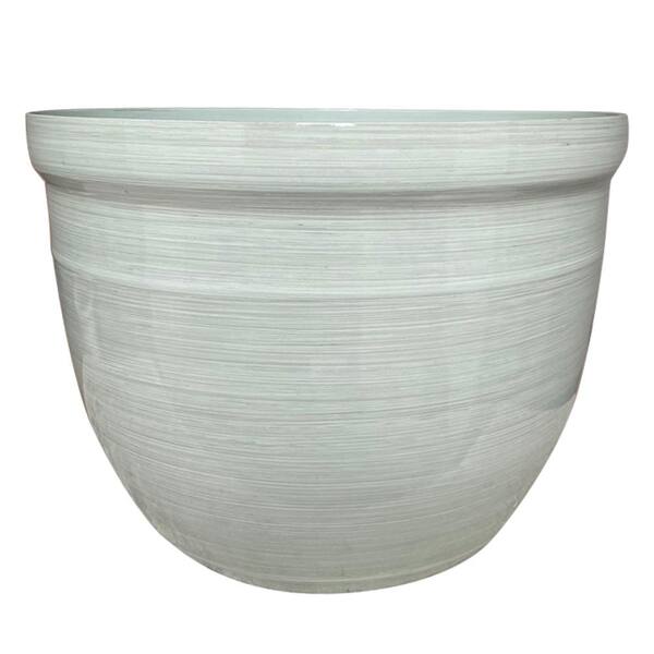 Southern Patio Madison Large 20 in. x 14.69 in. Aqua HighDensity Resin Planter HDR080510 The