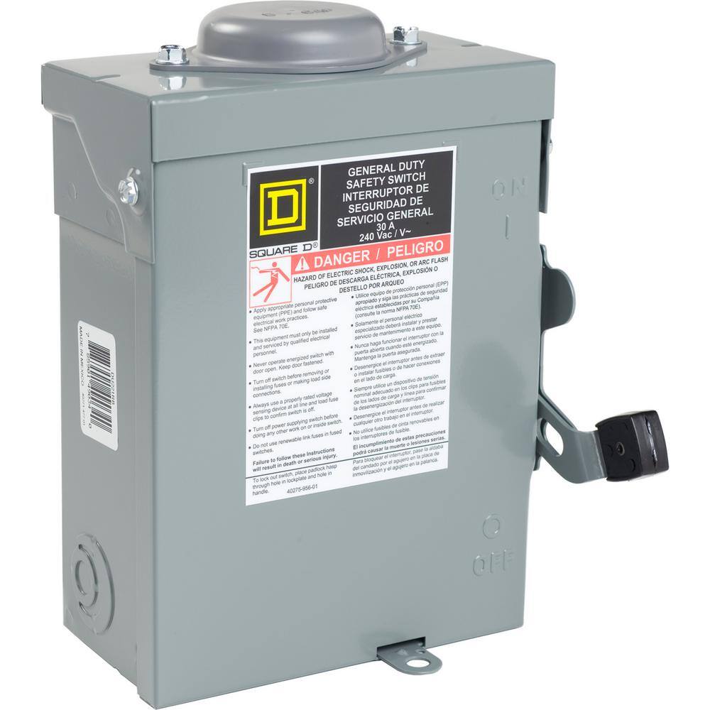 thumbnail interactive-video image 1 of Siemens 30-Amp 2-Pole Safety Switch - 240V NEMA 3R Outdoor Enclosed Non-Fusible Disconnect 1 of 3