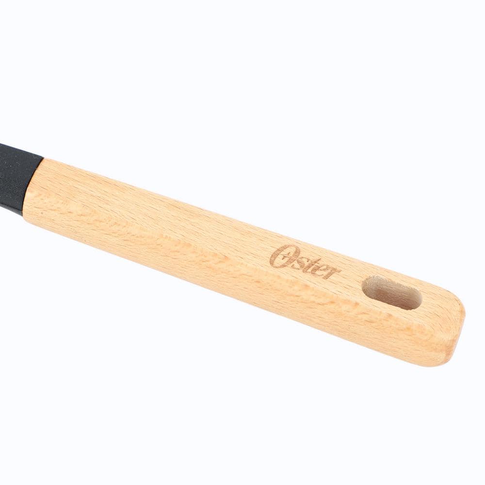 Oster Marion 5-Piece Black Silicone and Wood Kitchen Tool Set