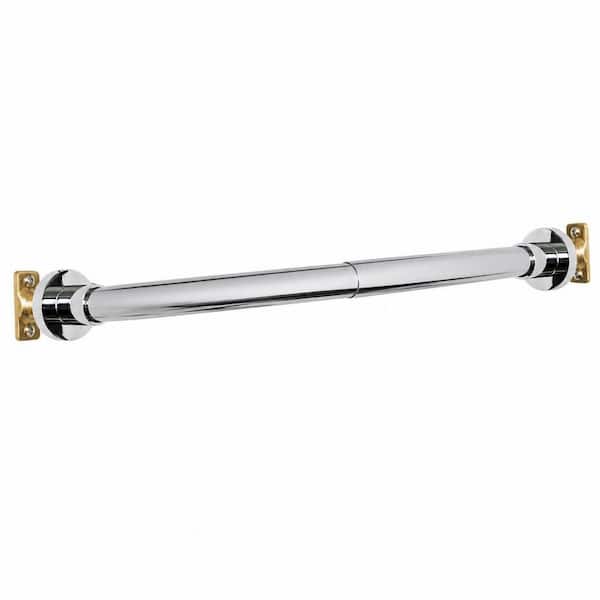 84 in. Heavy Duty Shower Rod in Chrome, Stainless Steel Adjustable Shower Curtain Rod for Window Curtain