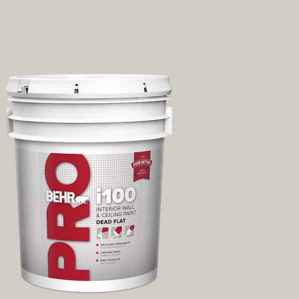 5 gal. #HDC-NT-20 Cotton Grey Dead Flat Interior Paint
