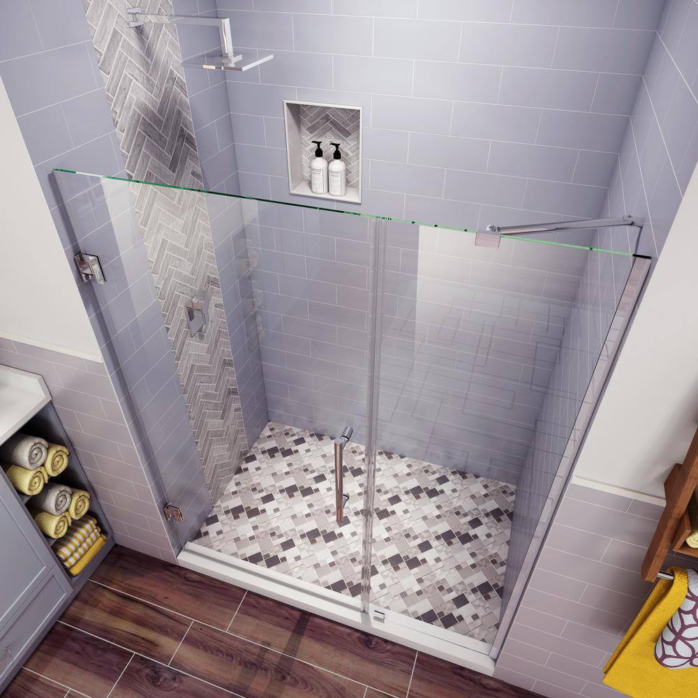 Belmore 55 x 72 Frameless Clear Glass Chrome Shower Door