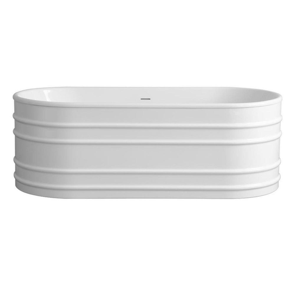 Charisma 59 in. x 29 in. Freestanding Acrylic Soaking Bathtub with Center Drain in Polished Nickel