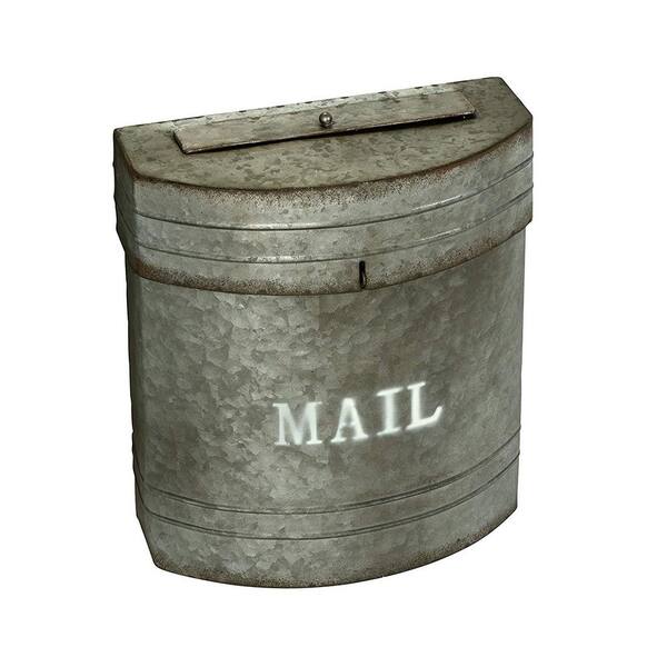 AdirHome Sandy Grey Galvanized Pail Mailbox