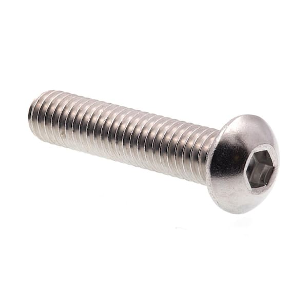 Prime-Line 5/16 in.-18 x 1-1/2 in. Grade 18-8 Stainless Steel Hex (Allen) Drive Button Head Socket Cap Screws (10-Pack)