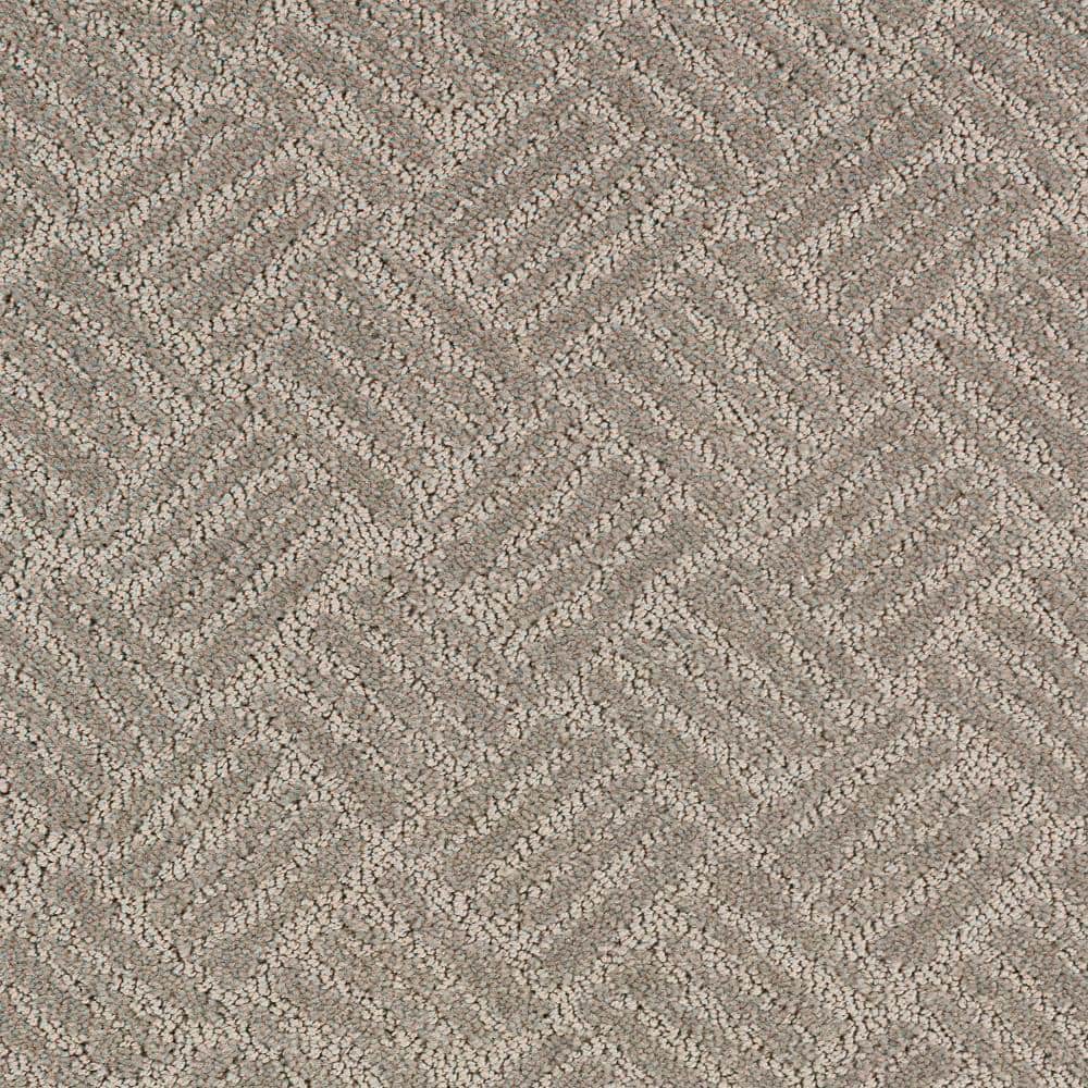 8 in. x 8 in. Pattern Carpet Sample - Embers Aloft -Color Pebble Trail