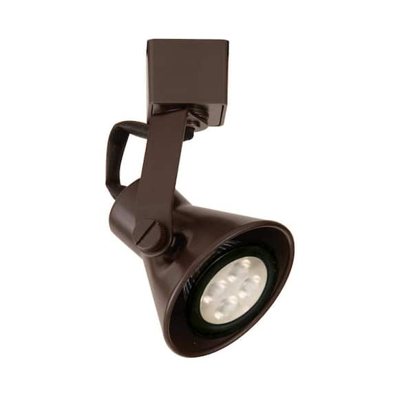 TK-103 1-Light Dark Bronze LED Line Voltage Track Head with 8-Watt GU10 Bulb 50-Watt Max for H Track