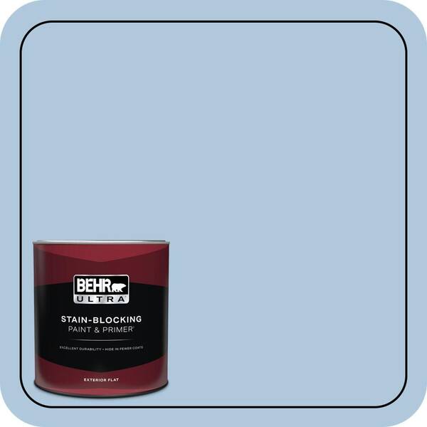 BEHR ULTRA 1 qt. #M510-2 Life at Sea Flat Exterior Paint & Primer