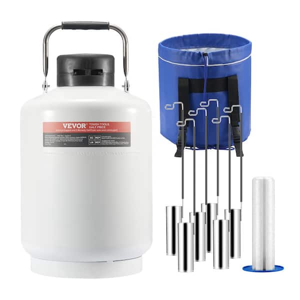 VEVOR Liquid Nitrogen Tank 6L Aluminum Alloy Liquid Nitrogen Dewar Static Cryogenic Container Liquid Nitrogen Container