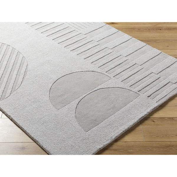 Mystique Gray Modern Geometric 2 ft. x 3 ft. Area Rug