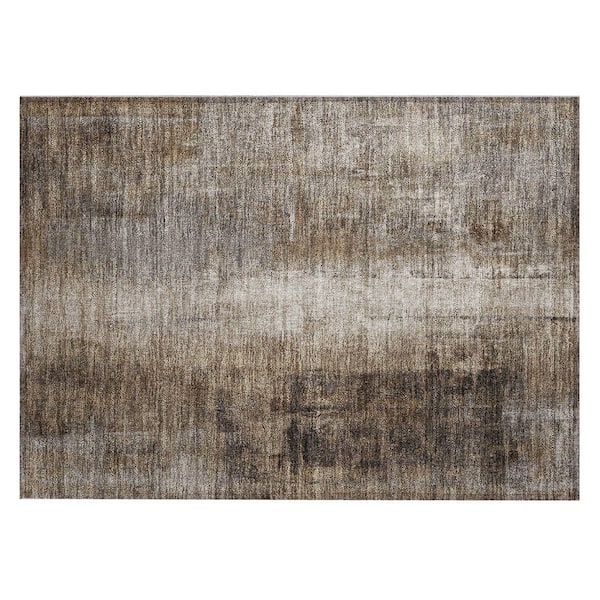 Chantille Machine Washable Indoor/Outdoor Abstract ACN1980 Brown 2 ft. x 3 ft. Accent Rug