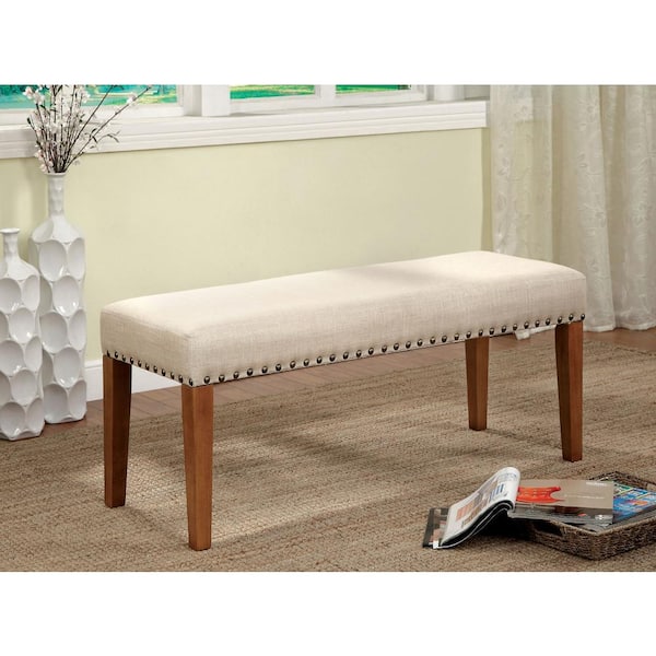 Walsh Natural Tone and Beige Industrial Style Bench