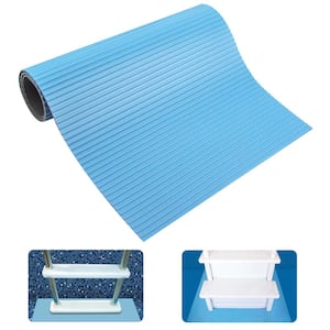 HydroTools 9" x 24" Small Protective Vinyl Pool Ladder Mat, Blue