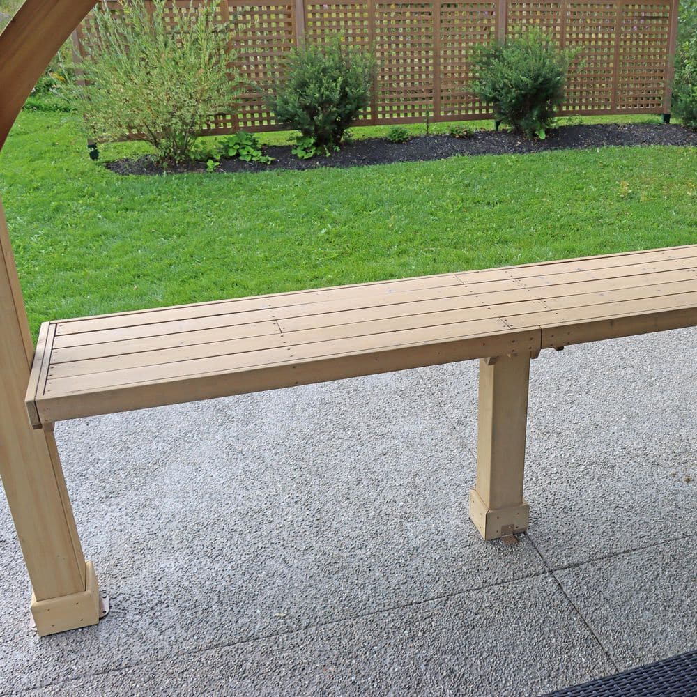 Meridian Natural Cedar Stain Wood Bar Counter for Gazebo