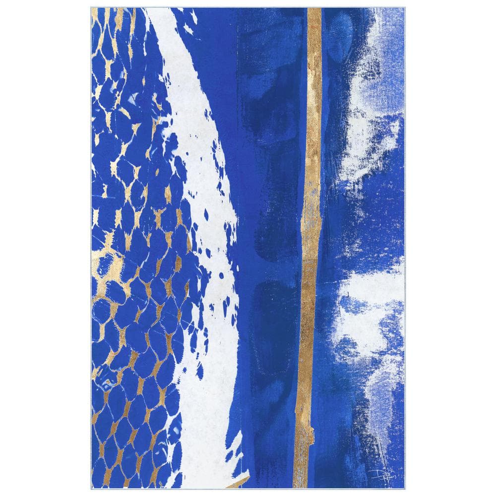 Blue and white Fisherman's Blue 5 ft. x 8 ft. Wharf I Washable Art Area Rug price history on PriceWatchPro