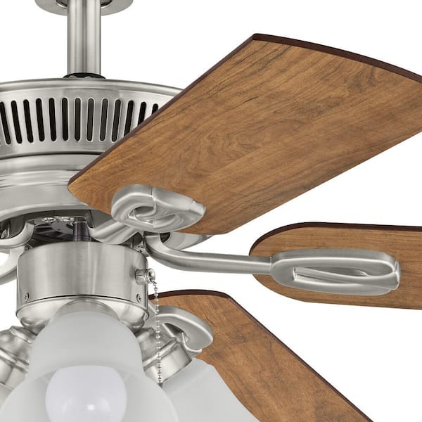 Hampton Bay Glendale III 52 in. LED Indoor Brushed Nickel Ceiling