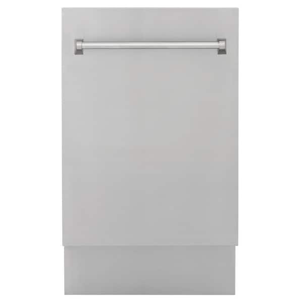 ZLINE Kitchen and Bath Tallac Series 18 in. Top Control 8-Cycle Tall Tub Dishwasher with 3rd Rack in Stainless Steel