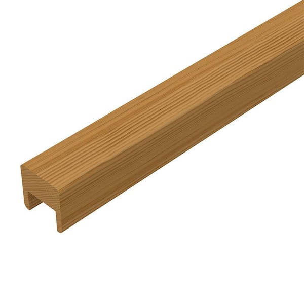Unbranded 1-3/8 in. x 1-3/8 in. x 8 ft. Douglas Fir (1 in. Groove) Red Wood-Stained Lattice Cap