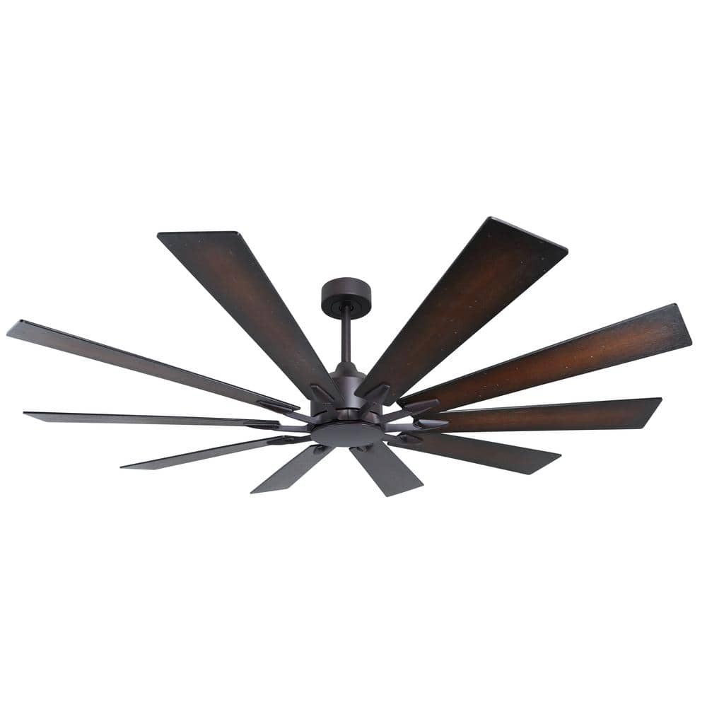 TroposAir Fusion 66 in. Indoor/Outdoor Oil Rubbed Bronze Smart Ceiling Fan  with Remote Control 88570 - The Home Depot