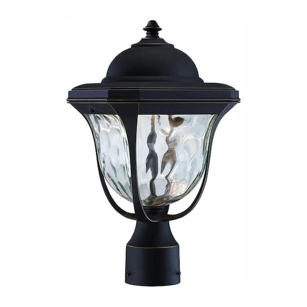 Designers Fountain Marquette 1-Head Aged Bronze Patina Outdoor LED Post Lantern