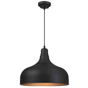 Carmen 1-Light Washed Copper Mini Pendant with Clear Textured Glass Shade