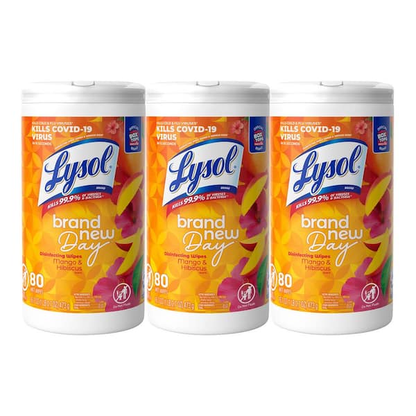 Lysol 80-Count Mango and Hibiscus Disinfecting Wipes (3-Pack)