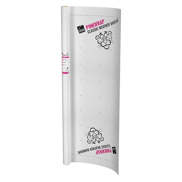 9 ft. x 150 ft. PINKWRAP Housewrap Classic Weather Barrier