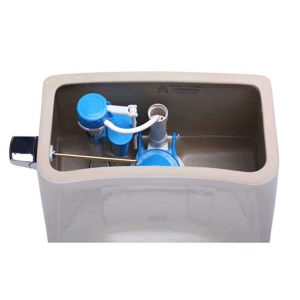 Zeus White Vitreous China Elongated One-Piece Toilet with Dual Flush