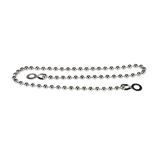 Military Dog Tag Nickel Plated Steel Ball Beaded Chain Replacement Ball  Chain - 30 Inch
