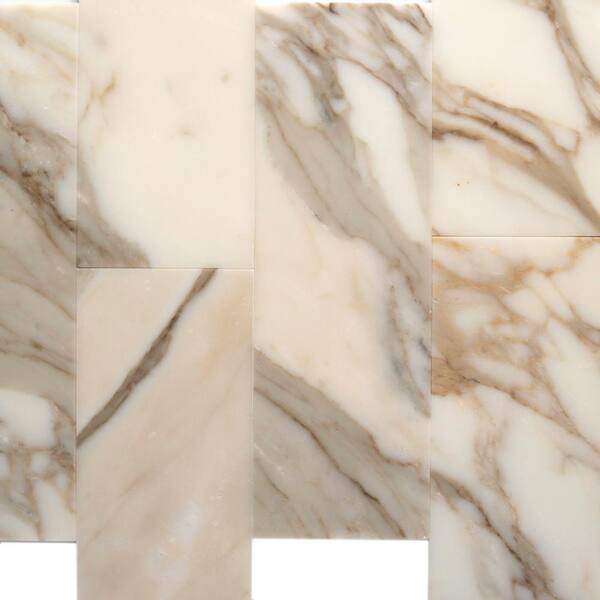 その他 APOLLO MARBLE COLOR Apollo Tile White and Beige 4 in. x 5 in. Cube Polished