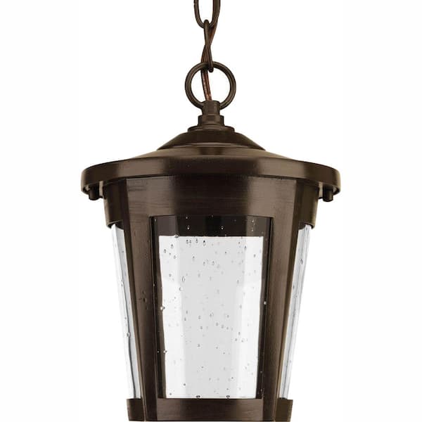 Progress Lighting East Haven Collection 1-Light Outdoor Antique Bronze LED Hanging Lantern