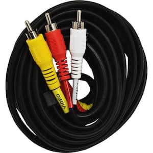6 ft. Composite RCA Audio/Video Cable with Red, White, and Yellow Ends, 4-Pack