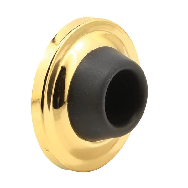Prime-Line 2-1/2 in. Polished Brass, Wall Door Stop