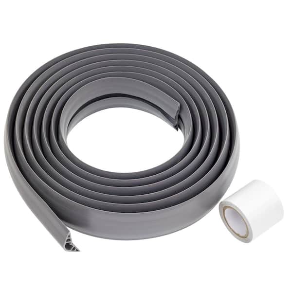 Rubber Bond Cord Cover Floor Cable Protector - Strong Self Adhesive Floor  Cord Covers for Wires - Low Profile Extension Cord Covers for Floor & Wall  