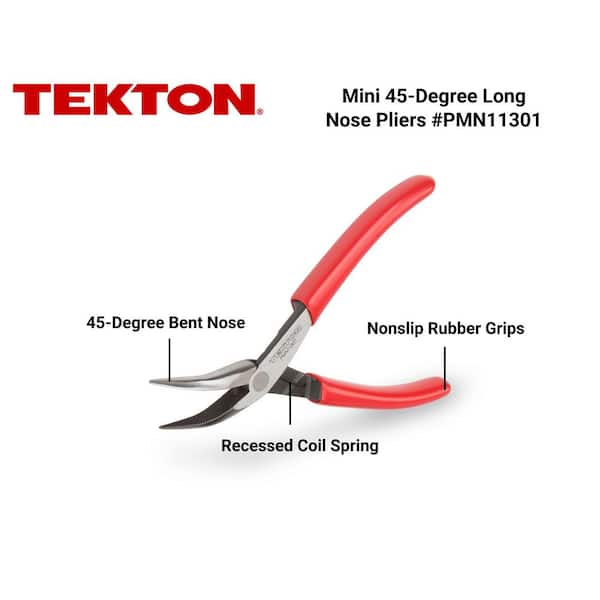 TEKTON Mini Bent Long Nose Pliers PMN11301 - The Home Depot
