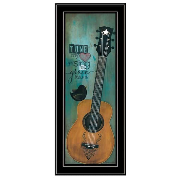 HomeRoots Tune My Heart by Unknown 1 Piece Framed Graphic Print Typography Art Print 21 in. x 9 in. .