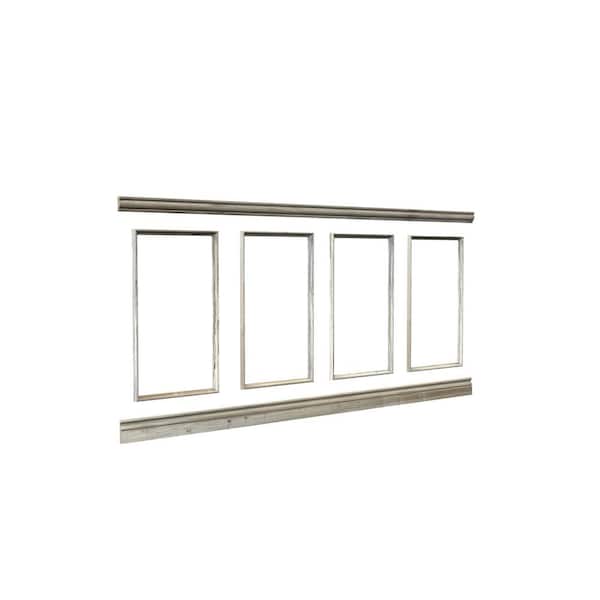 Ornamental Mouldings .75 in. D X 36in W X 92 in. L Unfinished Ambrosia Maple Wood Rachel Wainscot Kit Panel Moulding