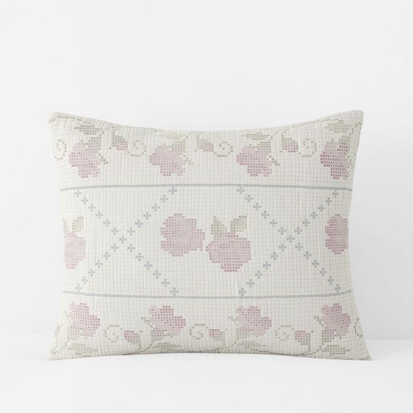 Legends Hotel Fleur Coverlet Cream Cotton Sham