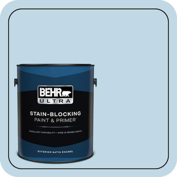 BEHR ULTRA 1 gal. #M500-1 Tinted Ice Satin Enamel Exterior Paint & Primer