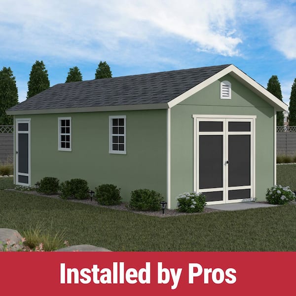 Handy Home Products Cedarhill 12 ft. x 20 ft. Do It Yourself Wood ...